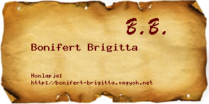 Bonifert Brigitta névjegykártya